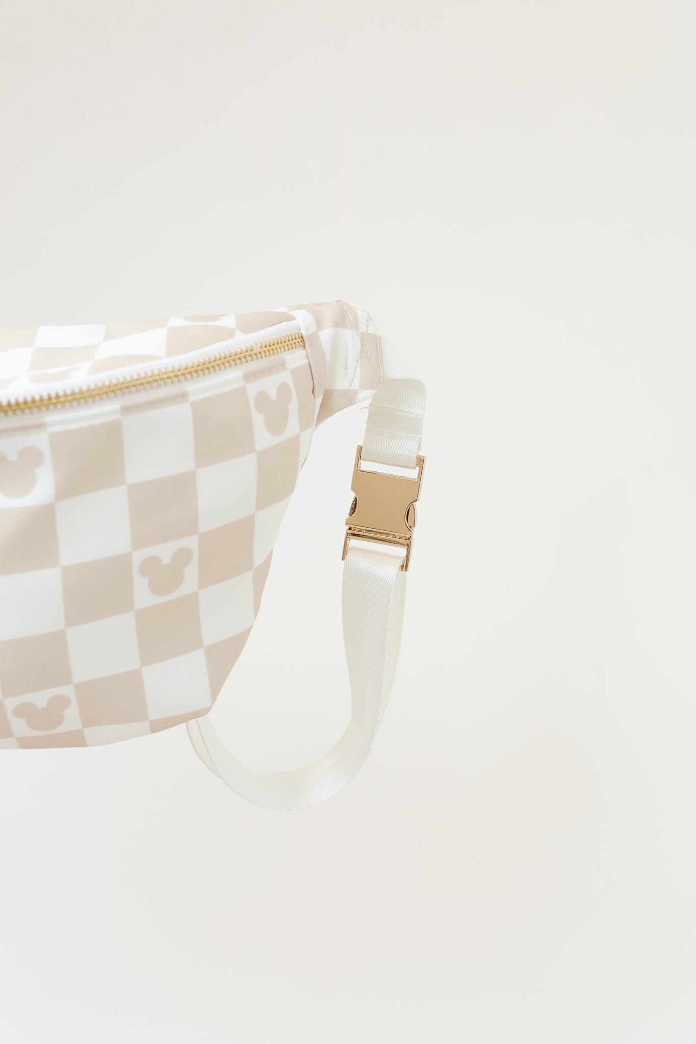 Tan Checkered Mouse Fanny Pack