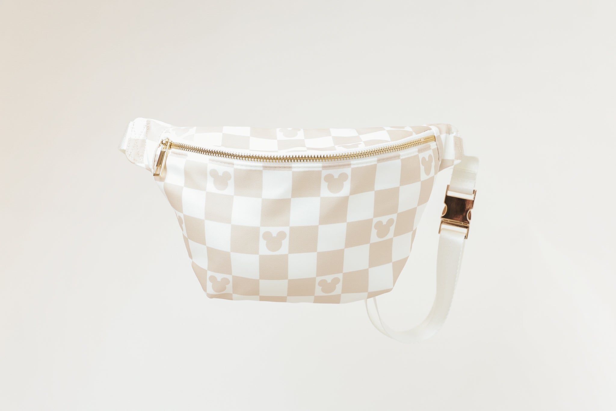 Tan Checkered Mouse Fanny Pack