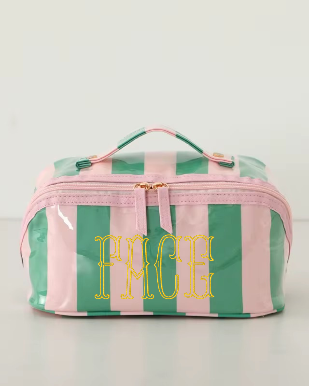 The Getaway Edit: Embroidered Striped Makeup Case