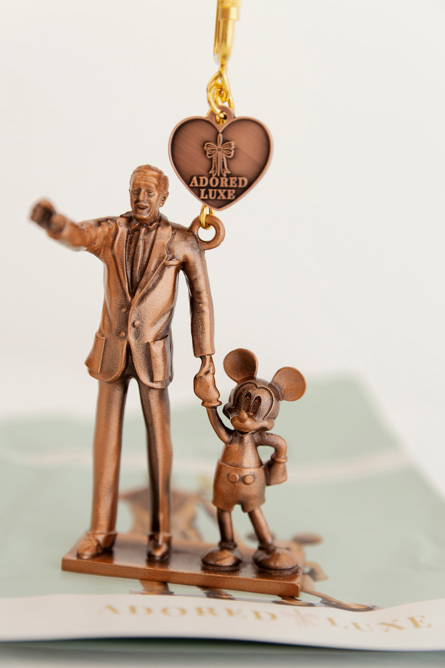 Partners Statue Bronze Bag Charm Keychain