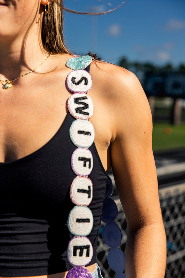 Swiftie Friendship Bracelet Beaded Strap and Clear Bag