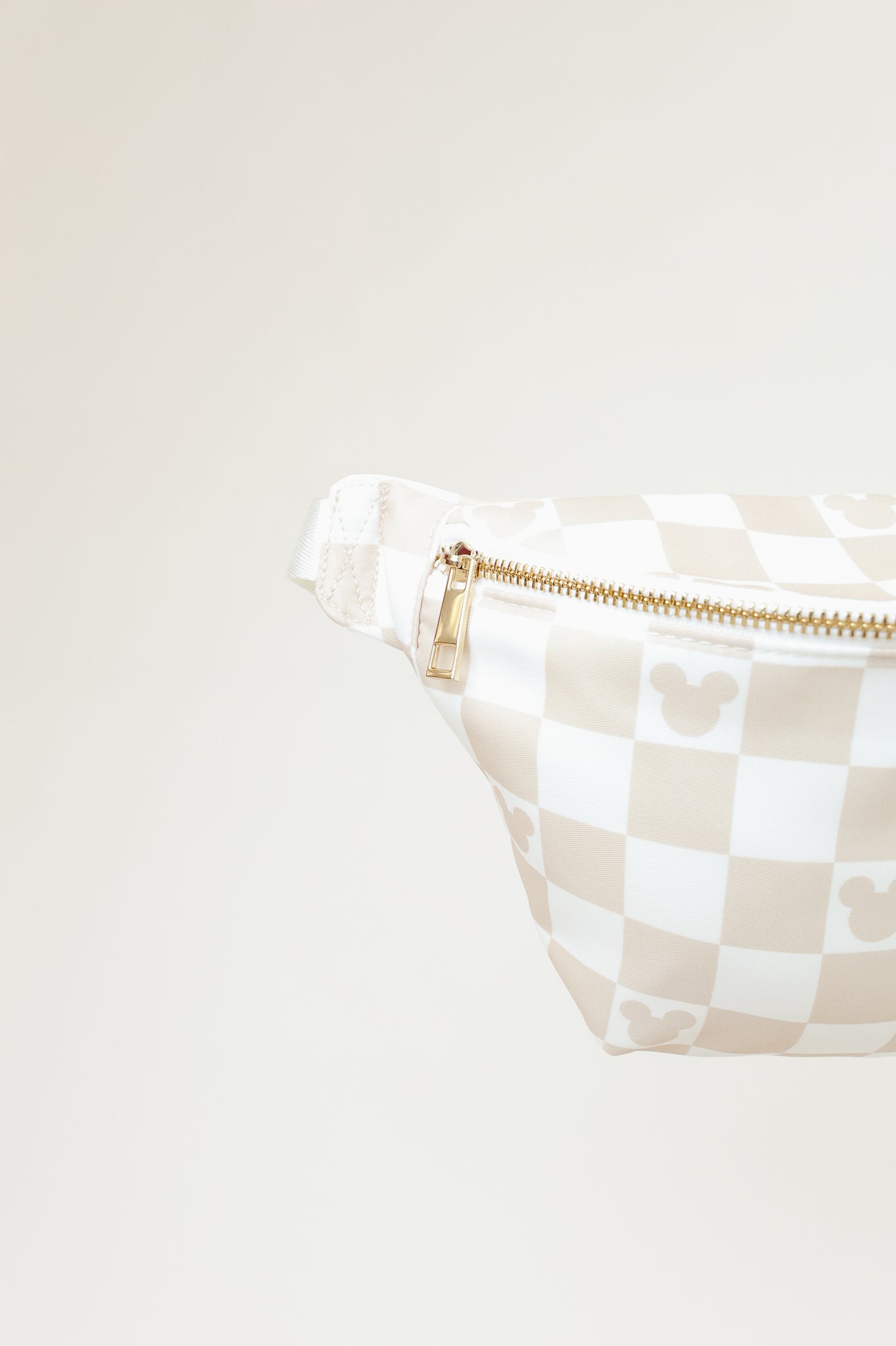 Tan Checkered Mouse Fanny Pack