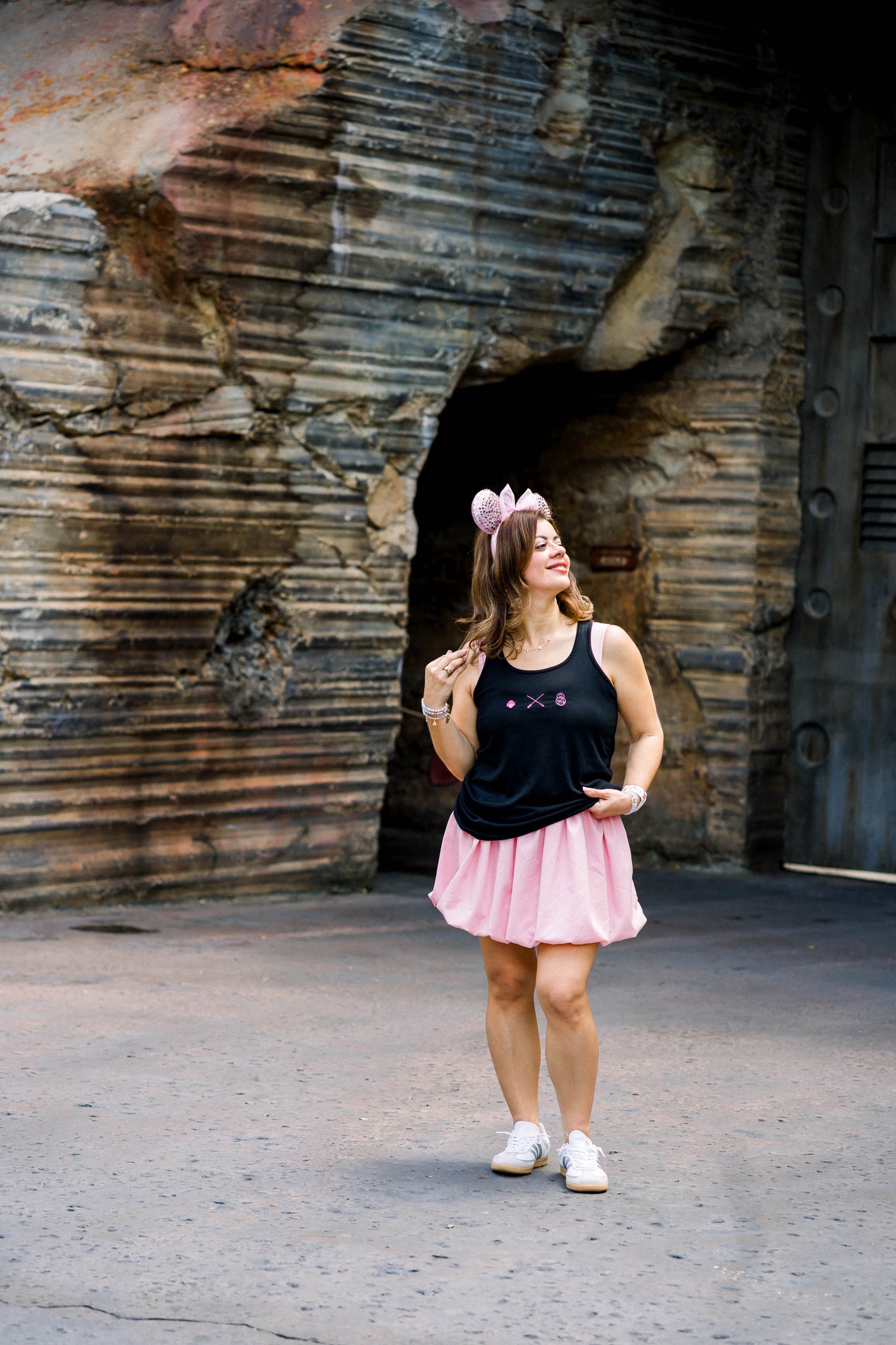 Pink Galaxy Embroidered Tank