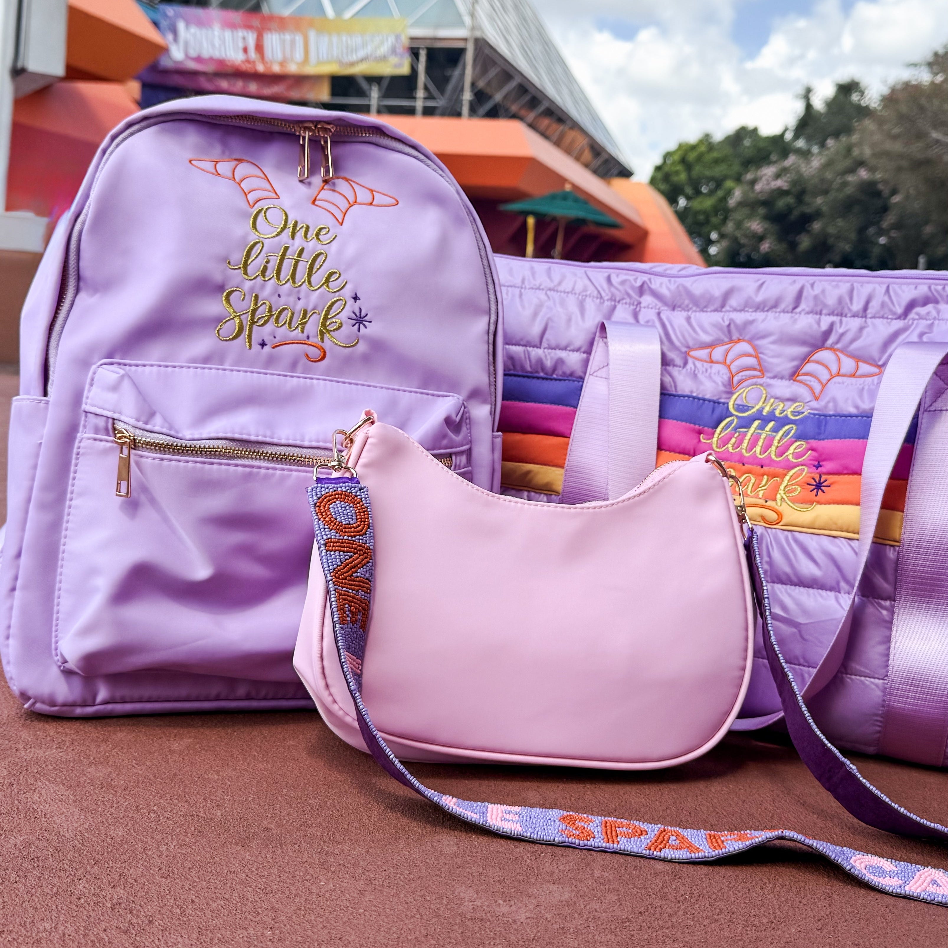 Pink Curved Crossbody Bag
