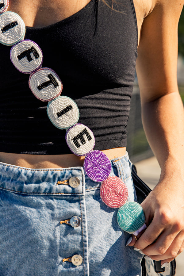 Swiftie Friendship Bracelet Beaded Strap and Clear Bag