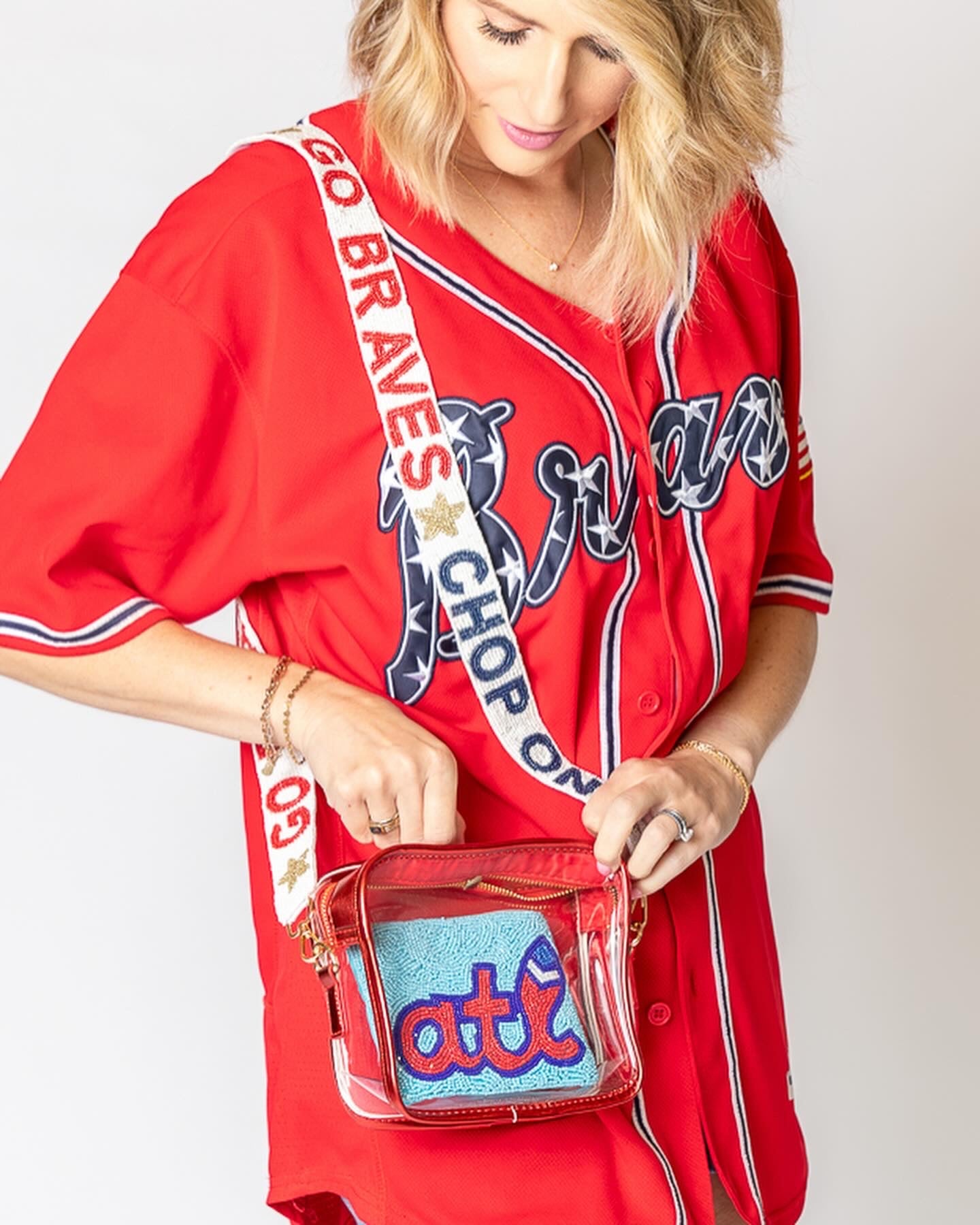 Beaded Braves Purse Strap