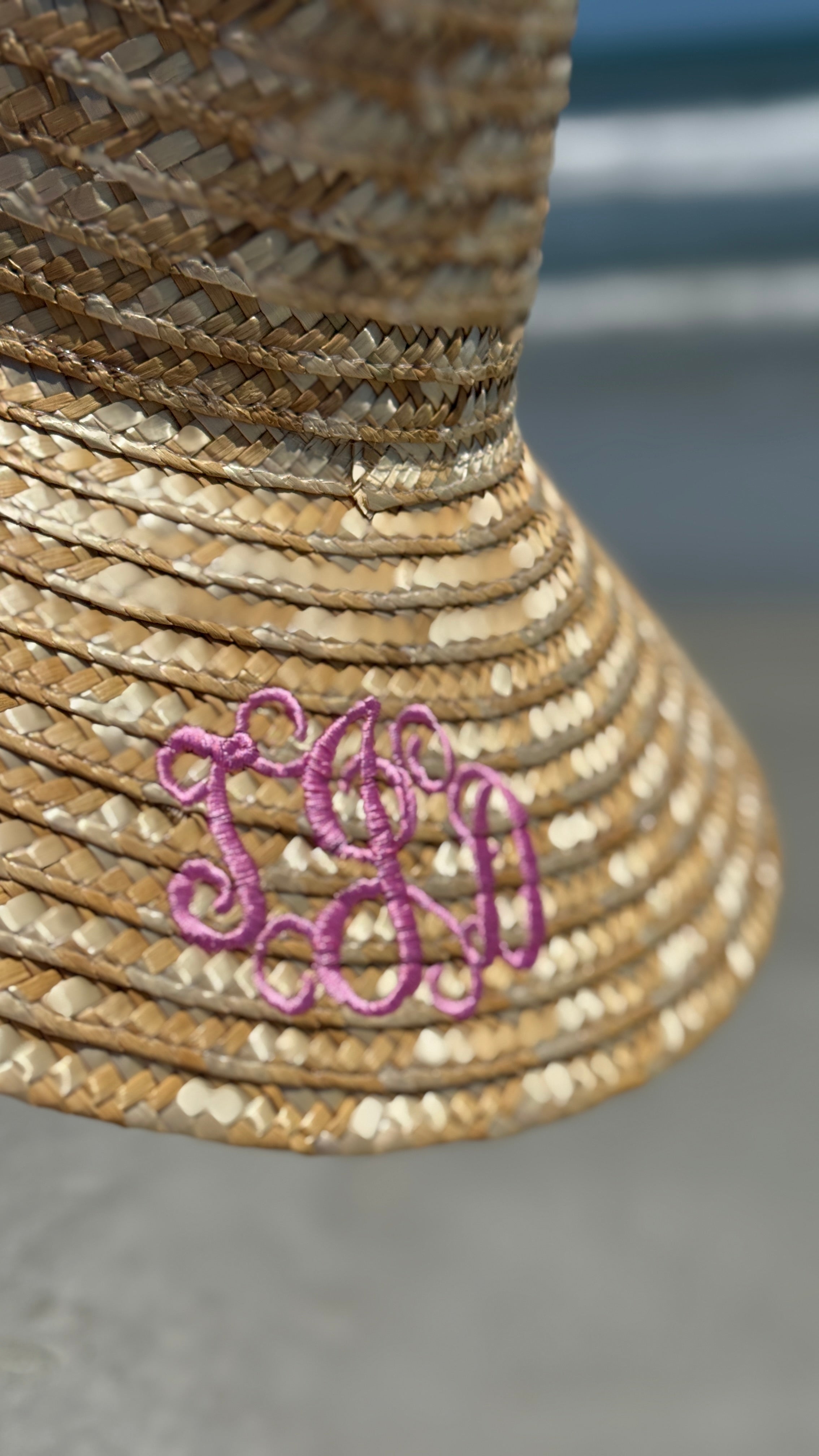 Monogrammed Straw Sun Hat