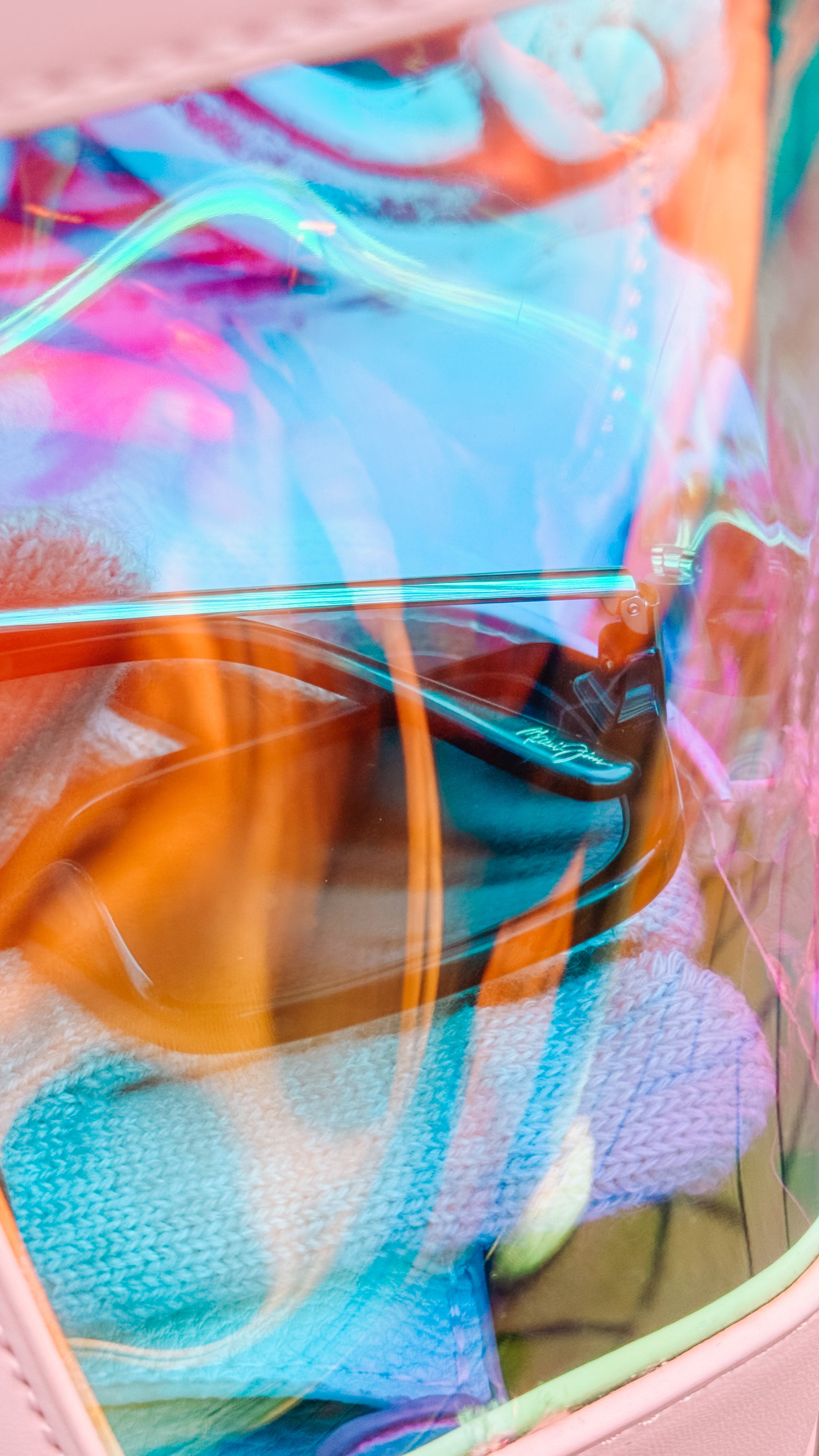 Pink Iridescent Jelly Convertible Crossbody Purse