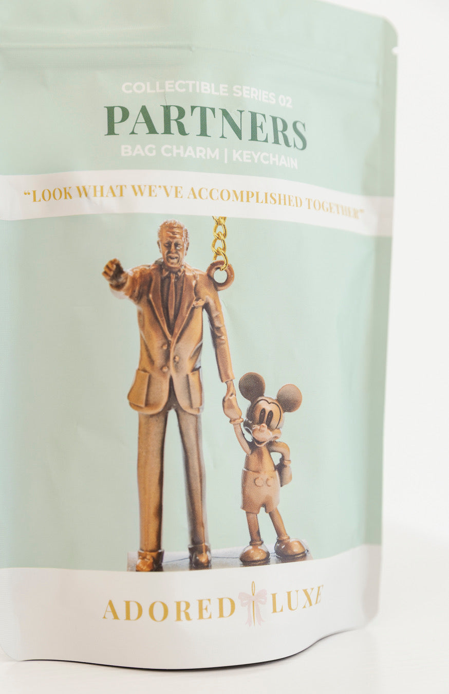Partners Statue Bronze Bag Charm Keychain