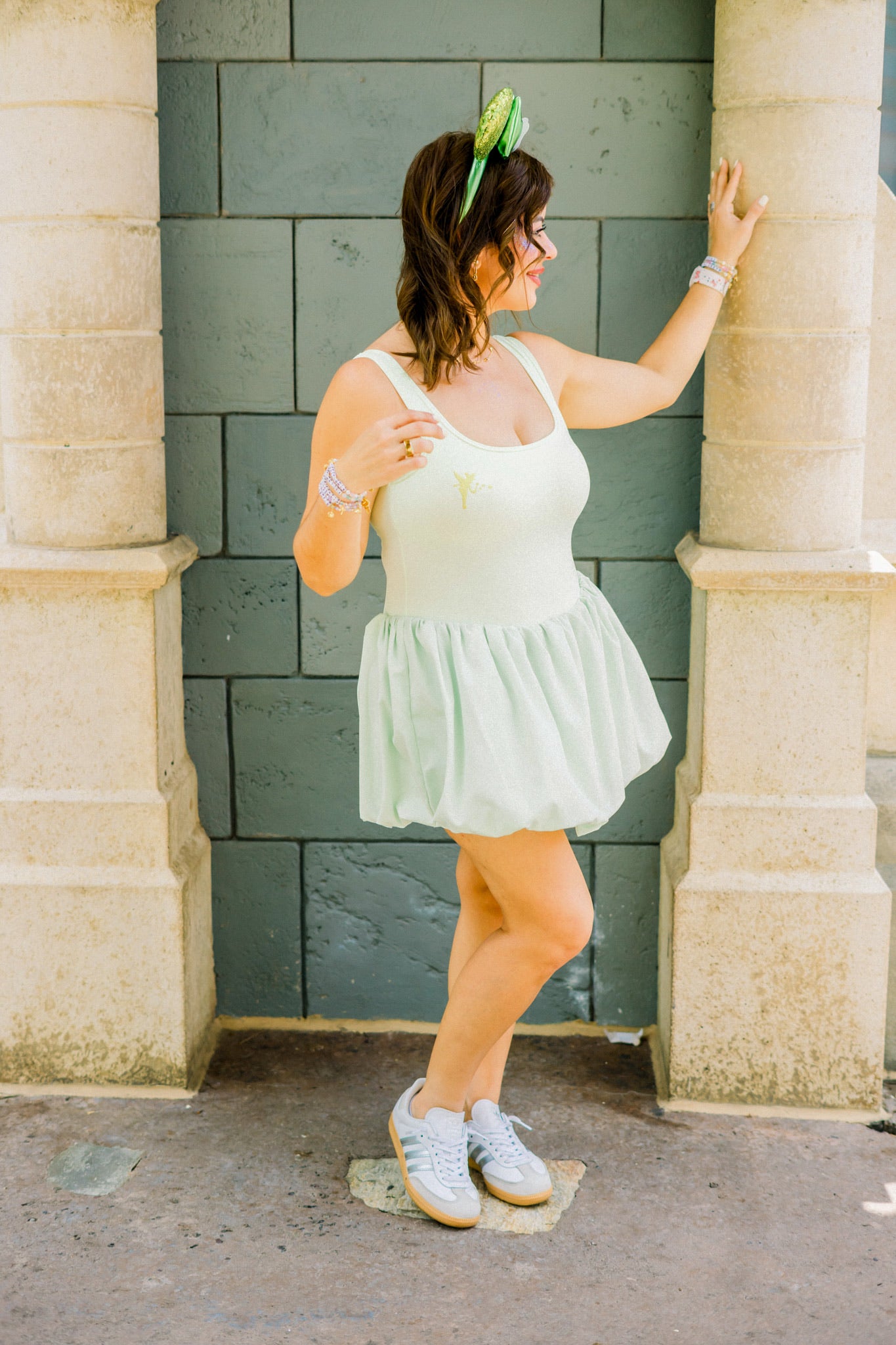 Pixie Green Athletic Bubble Dress