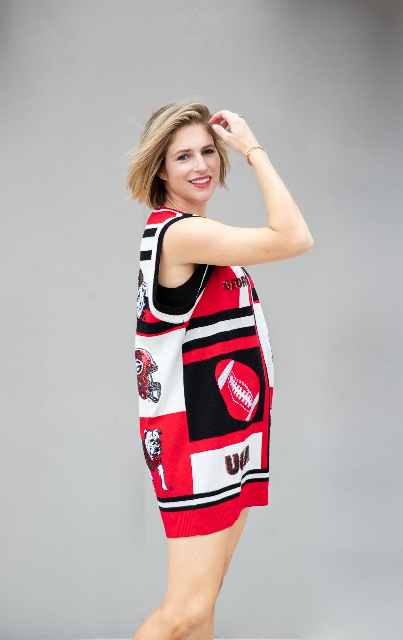 Queen of Sparkles UGA Icon Sweater Tank Dress