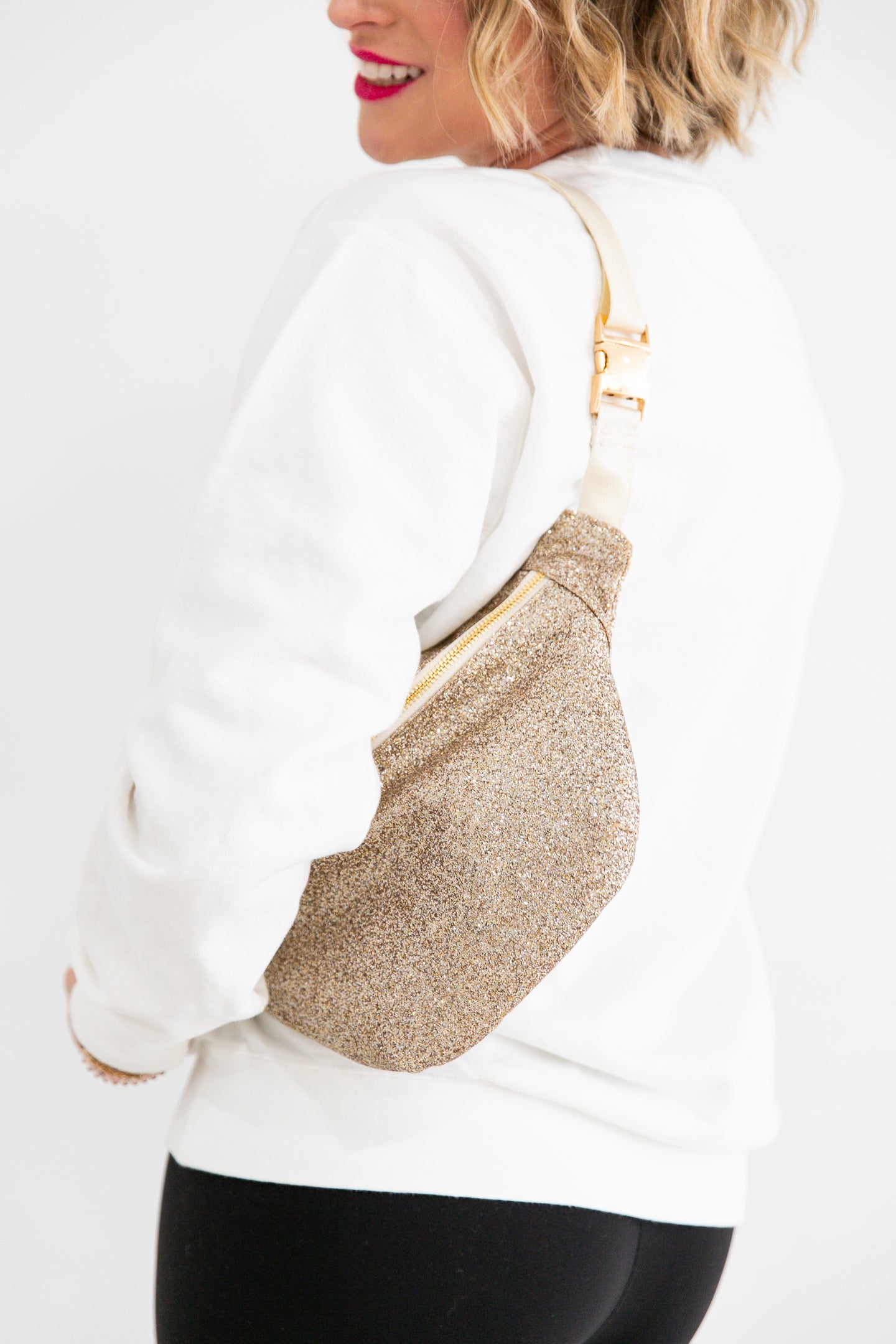 Gold Glitter Fanny Pack