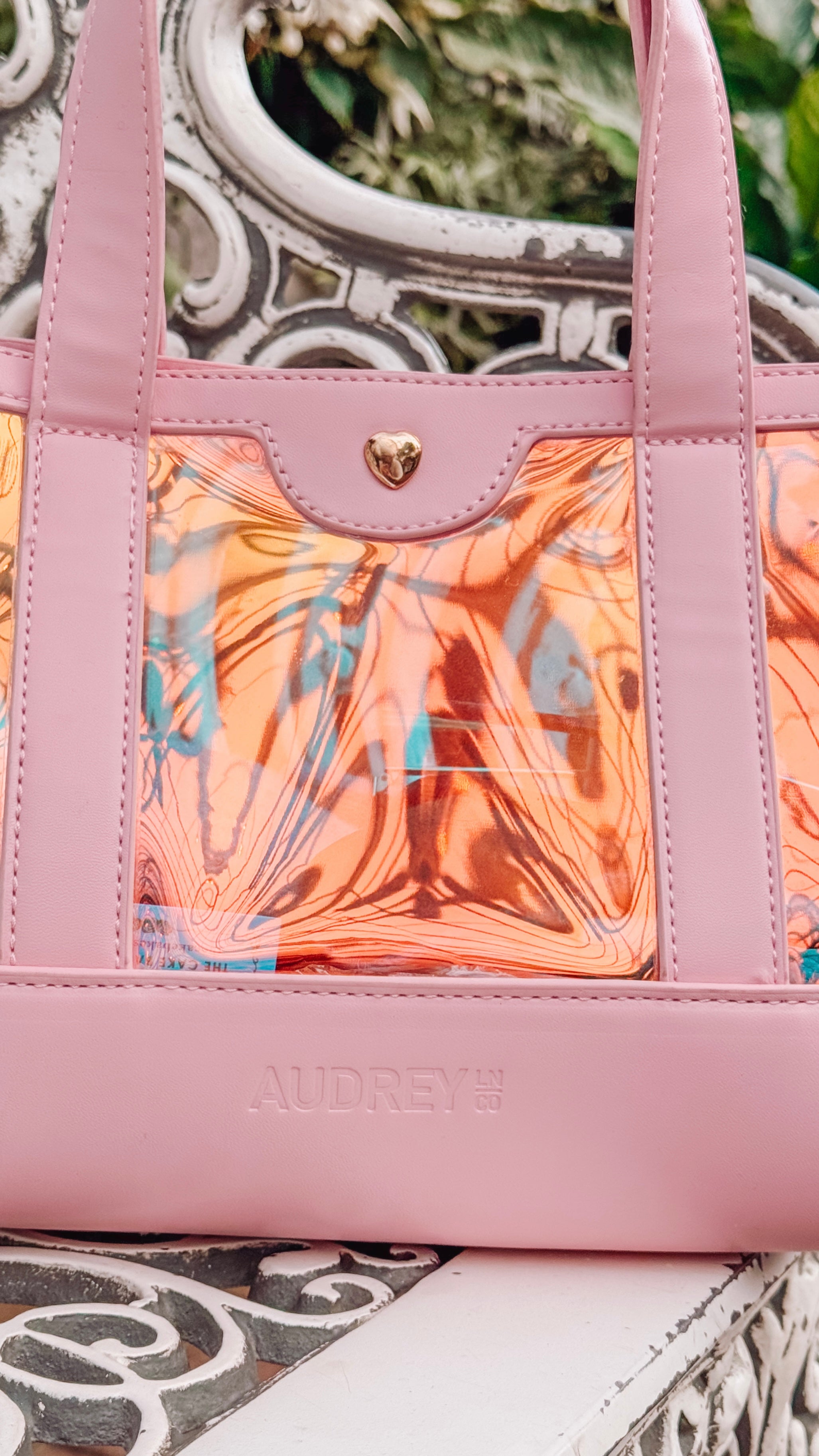 Pink Iridescent Jelly Convertible Crossbody Purse