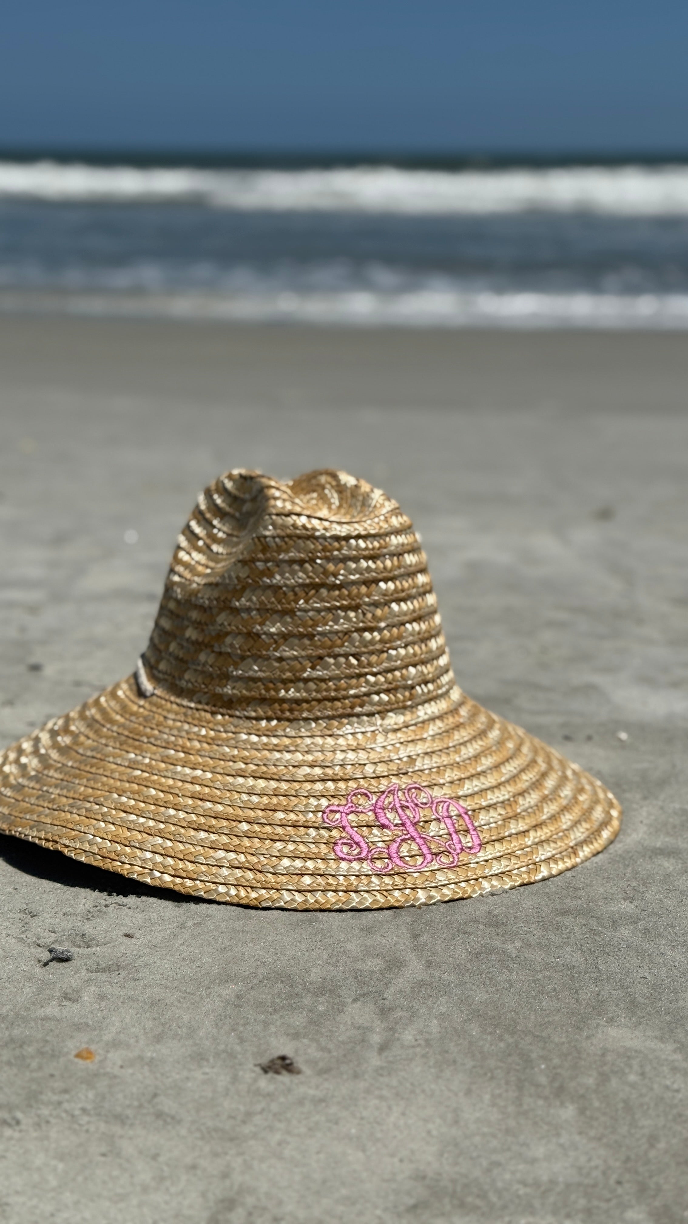 Monogrammed Straw Sun Hat
