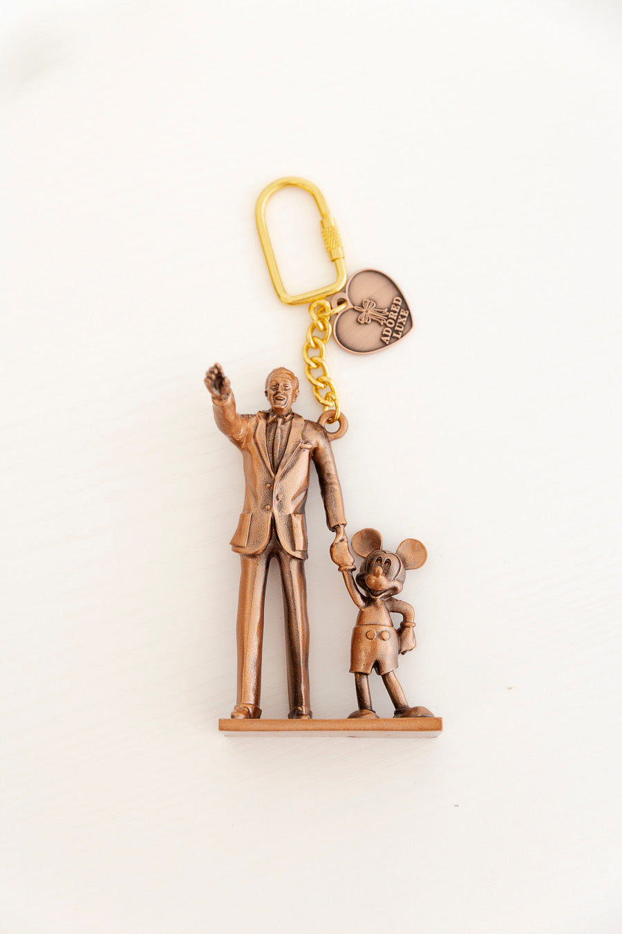 Partners Statue Bronze Bag Charm Keychain
