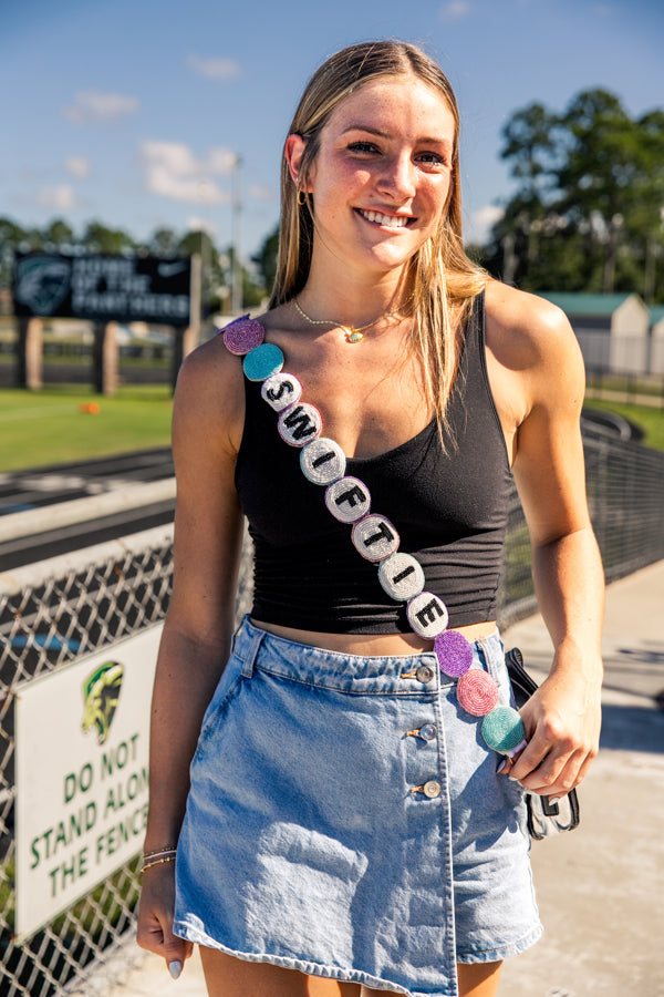 Swiftie Friendship Bracelet Beaded Strap and Clear Bag