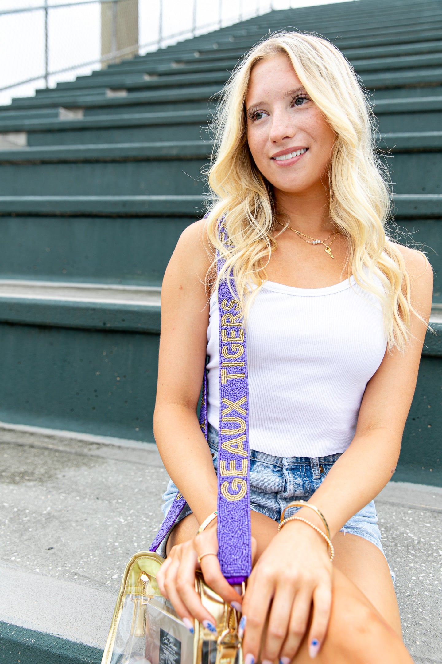 Geaux Tigers Beaded Strap