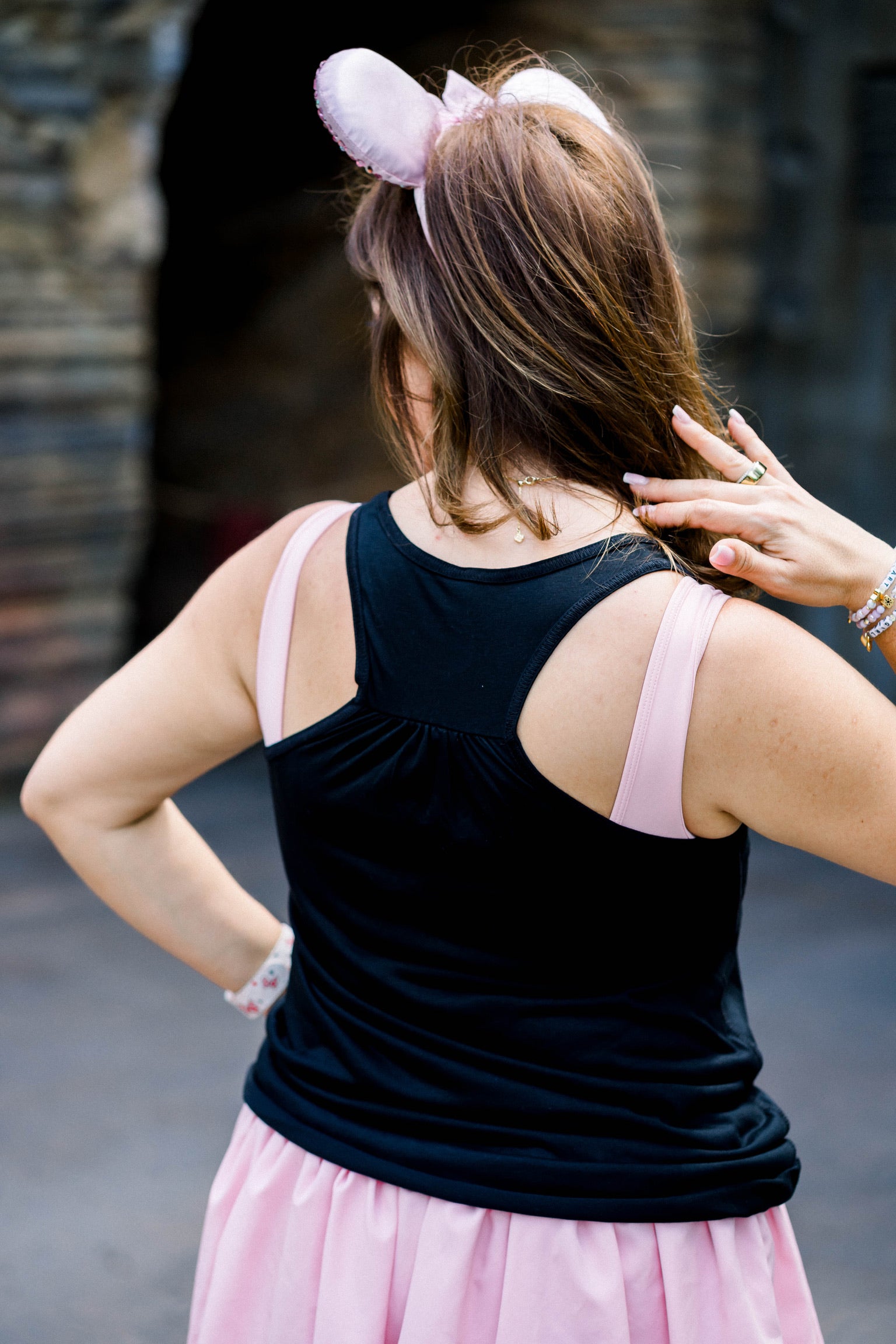 Pink Galaxy Embroidered Tank