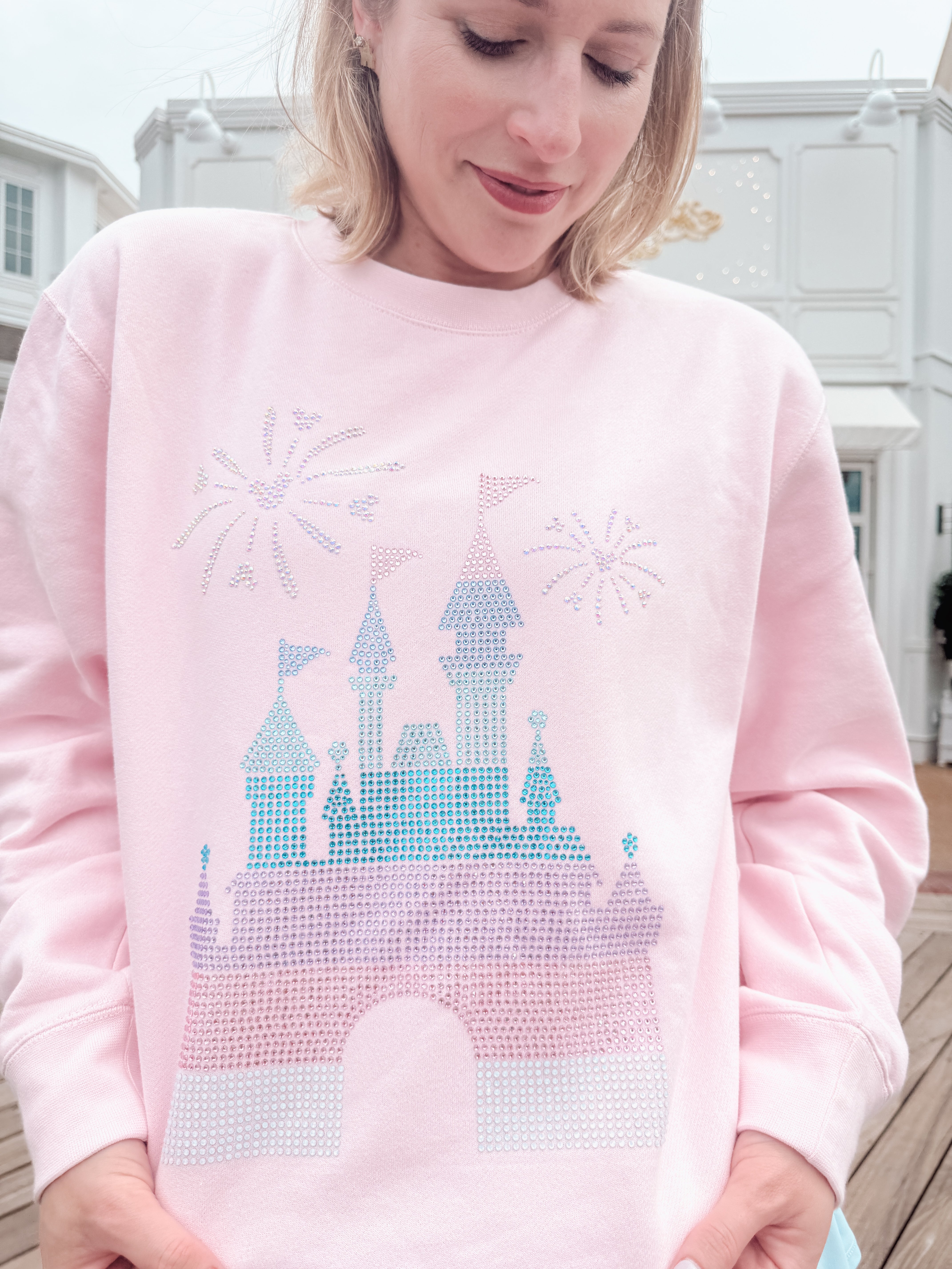 Crystal Castle Rhinestone Sweatshirt