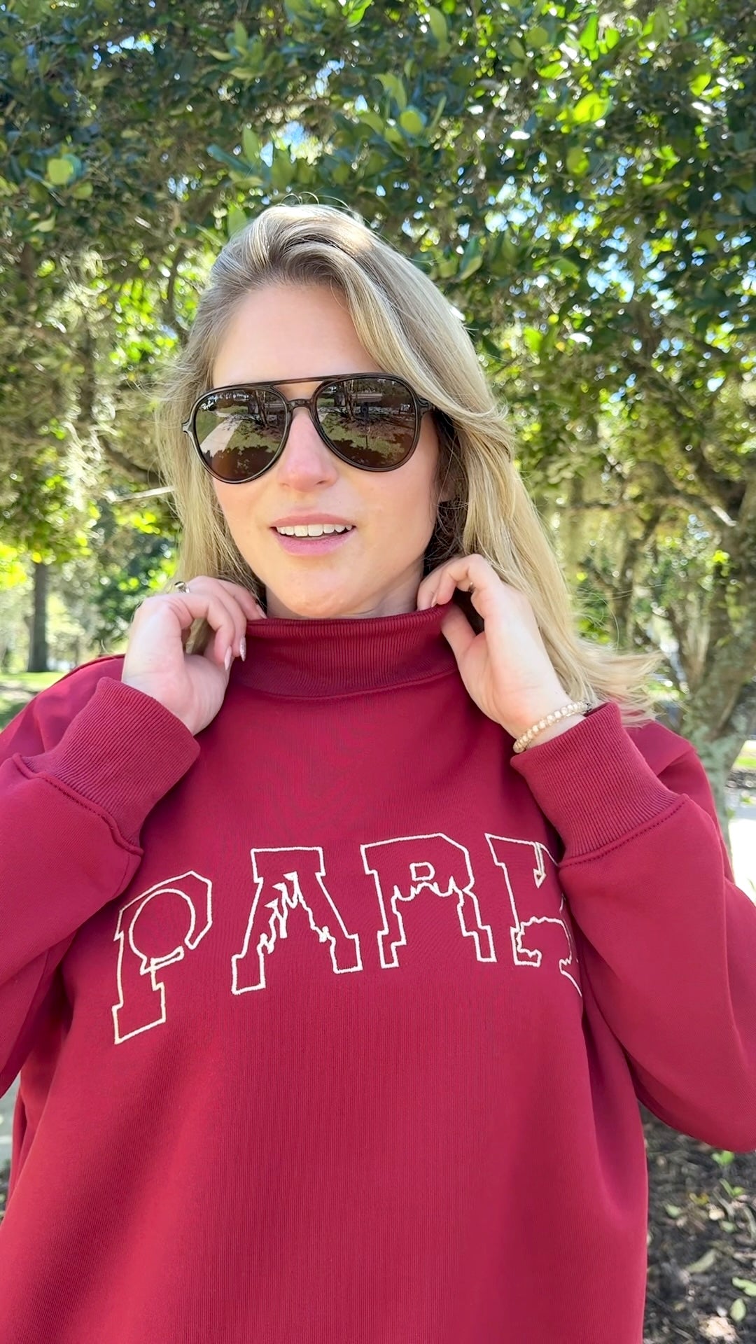 Preorder PARK Embroidered Mock Neck Sweatshirt