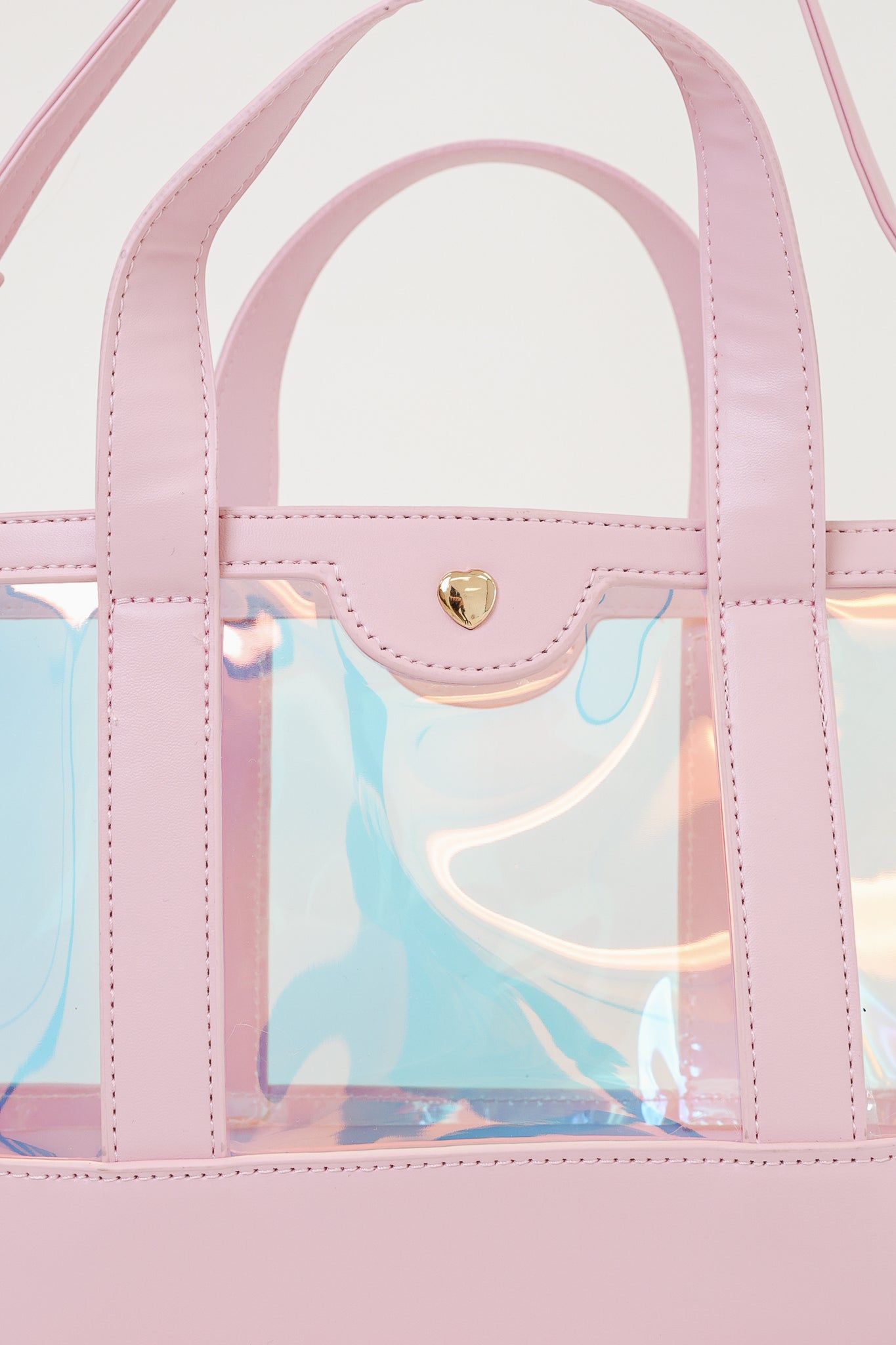 Pink Iridescent Jelly Convertible Crossbody Purse