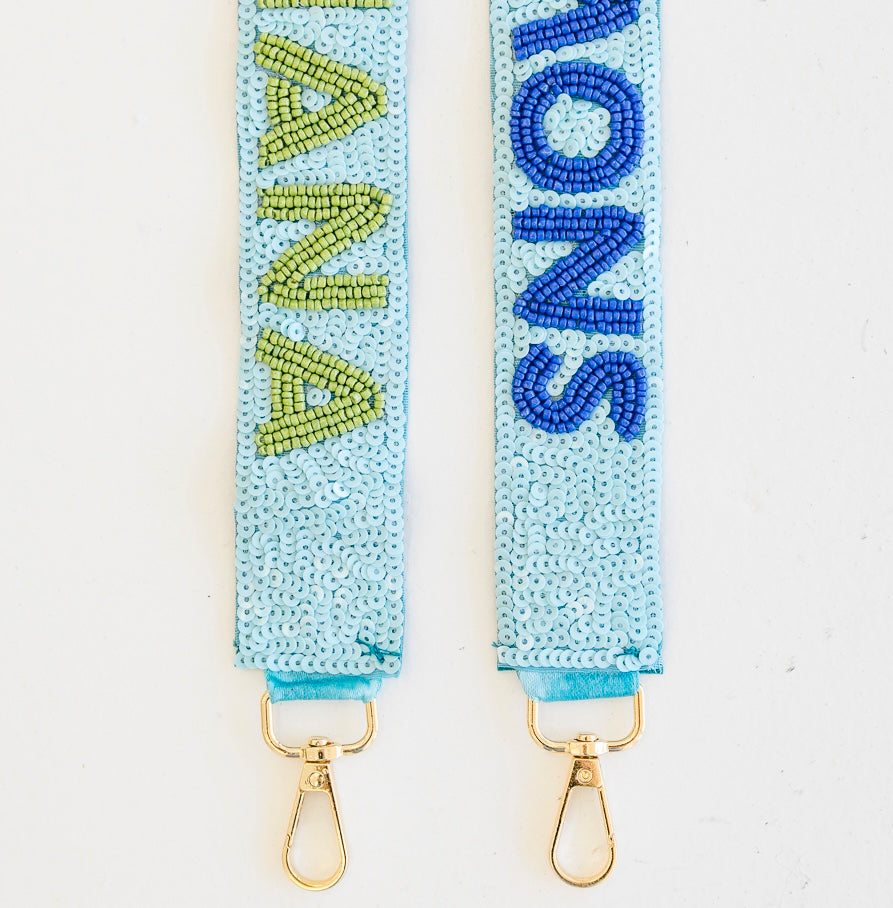 Royal Roll Call Blue Purse Strap