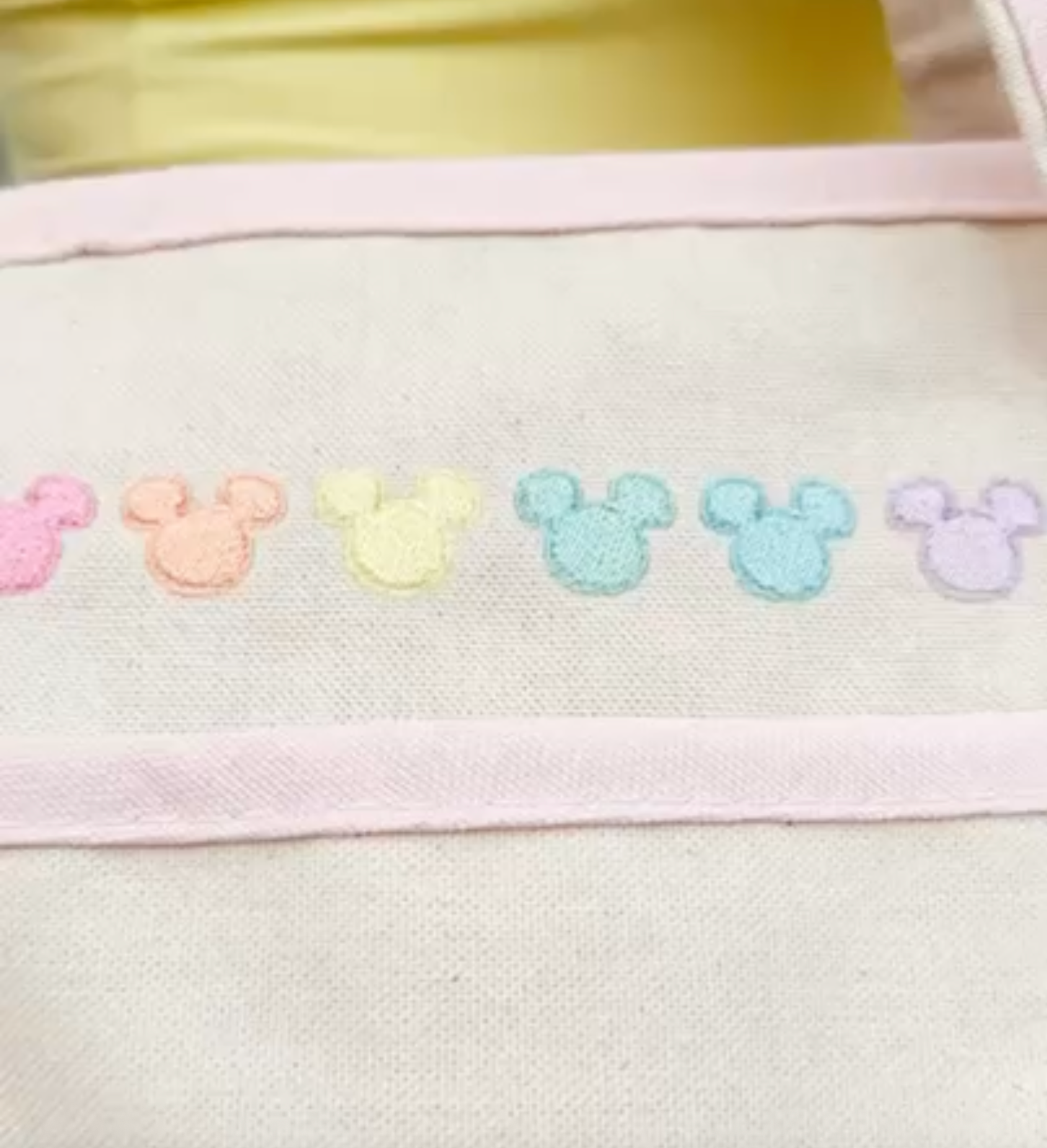 Pastel Rainbow Canvas Tote